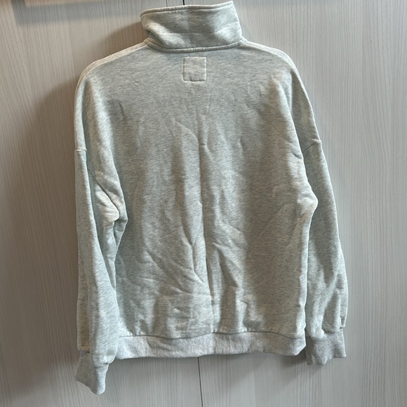 Ampersand Avenue 100% cotton 1990s Half Zip Pullover Heather grey size small - Picture 9 of 9